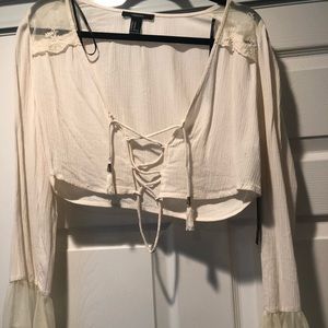 FOREVER 21 LACE CROP TOP